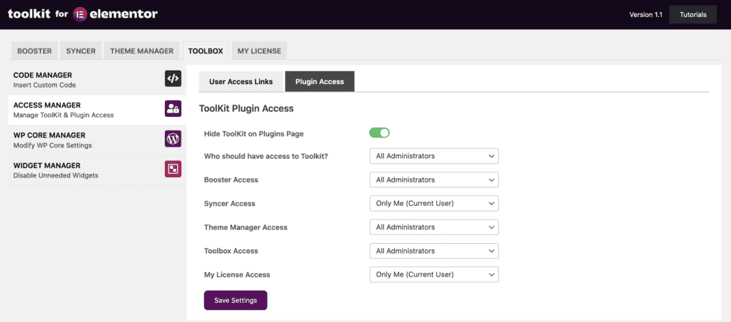 Introducing the new Access Manager - ToolKit For Elementor