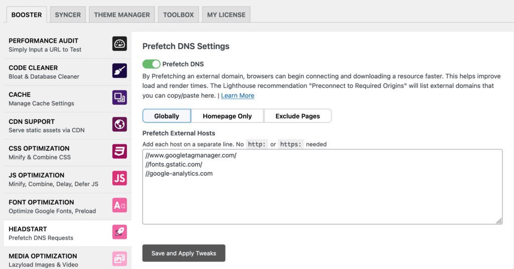 Prefetch External Resources with Headstart - ToolKit For Elementor